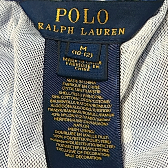 Polo Ralph Lauren Swimwear Blue and White Plaid Shorts Size M (10 - 12) - Picture 8 of 11